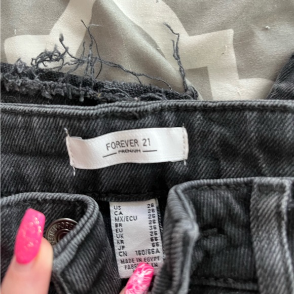 Forever 21 High-Rise Split Flare Jeans - Picture 2 of 6